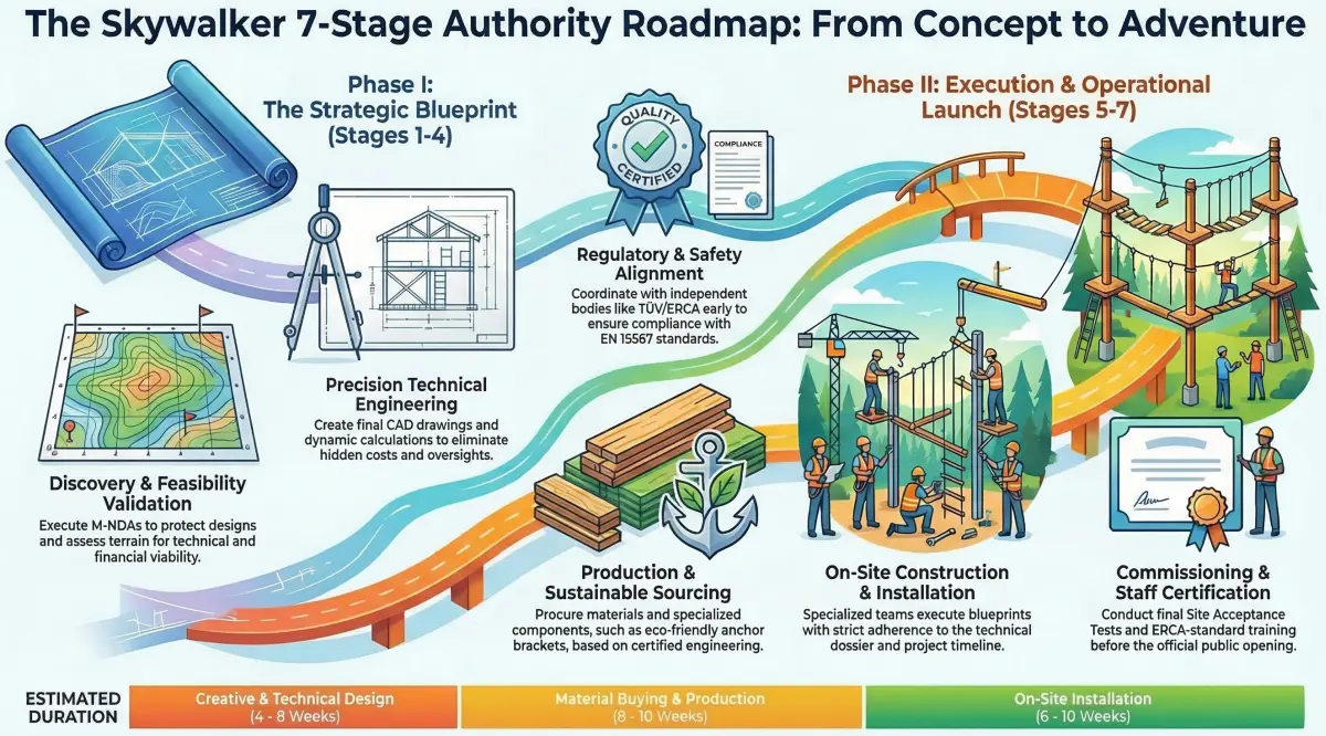 Planning a new build? Read our ultimate guide on commercial ropes course construction for insights on safety standards and throughput.