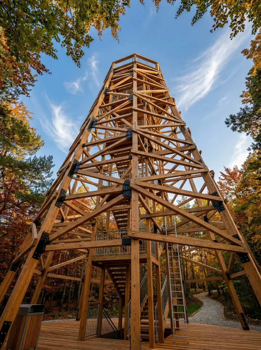 Bespoke timber frame structure at a Skywalker adventure park