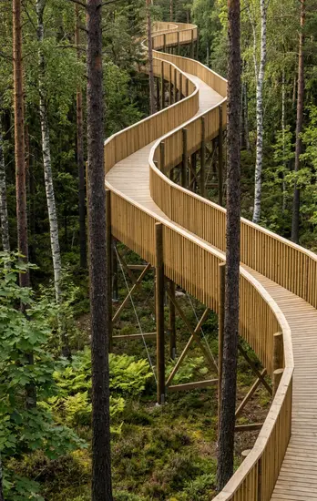 Skywalker ECO Treetopwalk canopy walkway through forest