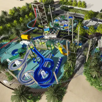 ZipCoaster outdoor installation in forest setting at an adventure park